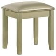 thumbnail image 2 of Classy Champagne Vanity Stool With Padded Upholstered Seat For Bedroom Rectangular, 2 of 2