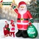 thumbnail image 2 of Papá Noel inflable navideño de 8 pies con dulces y bolsa de regalo grande para decoración al aire libre, decoraciones navideñas IP44 resistentes a la intemperie para patio, luz LED incorporada para ja, 2 of 5