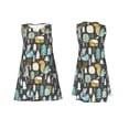 thumbnail image 3 of Vsdgher Moose Squirrel owls tree Print Summer Dresses for Women Casual U Neck Beach Dress Sleeveless Tank Loose Sundress with Pocket -XX-Large, 3 of 6