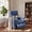 Blue, variant on Vineego Massage Recliner Chair Small Places Single Sofa Adjustable Home Theater Seating with Side Pockets for Living Room,PU Brown
