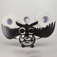 thumbnail image 1 of Novedad Metal negro en Animal de piezaza inodoro de papel titular de almacenamiento de tejido soporte de - Búho BLESIY soporte de papel higiénico, 1 of 7