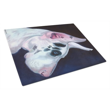 

Caroline s Treasures Great Dane Harlequin Glass Cutting Board Large