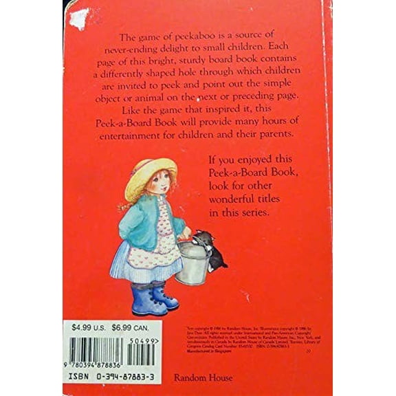 Pre-Owned Moo Moo Peekaboo a Peek-a-Board Book by Jane Dyer, Board Book, English
