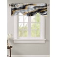 thumbnail image 2 of Tie Up Valance Curtain for Kitchen,Modern Abstract Water Ripple Rod Pocket Short Curtains Adjustable Tie-Up Shade Valances,Stripe Ombre Marble Texture Window Treatment for Bathroom Living Room, 2 of 8