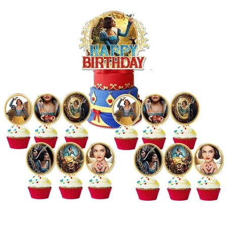 Princess Movie 2025 Cake Topper CupcakeS Set Birthday Party Supplies Decoration Decor Kit