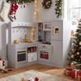 thumbnail image 4 of TLSUNNY Kids Corner Play Kitchen, Wooden Kitchen Playset with Lights & Sounds, Sink, Stove & Storage, Gift for Toddlers, 4 of 11