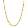 Brilliance Fine Jewelry 10K Yellow Gold 3.20MM - 3.40MM Hollow Rope Necklace,20"