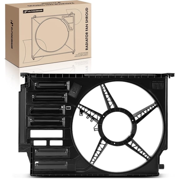 A-Premium Engine Radiator Cooling Fan Shroud Compatible with BMW X1 2020-2022, X2 2019-2023, 228i Gran Coupe 2021-2023, 228i M235i xDrive Gran Coupe 2020-2023