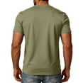 thumbnail image 4 of Henley Style for Mens T Shirt Casual Short Sleeve Summer Tee Lightweight Loose Fit Button Neck Pullover Top Daily T-Shirts, 4 of 6
