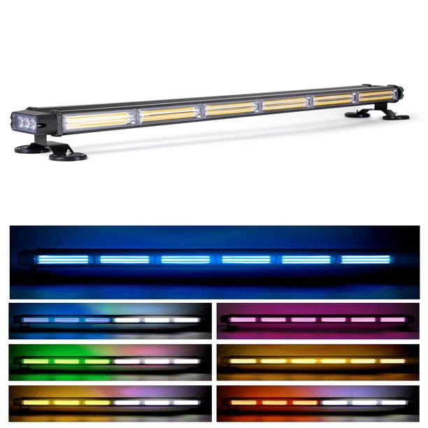 Barra Torreta Estrobo Rasen Leds Con Base Magnética 95cm azul | Walmart ...