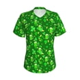 thumbnail image 2 of Uemuo St Patrick's Day2 Printed Women's Classic V-Neck T-Shirt - Soft, Breathable, Moisture-Wicking, Perfect for Casual, Office, Travel, and Everyday Wear-Large, 2 of 5