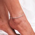 thumbnail image 3 of CFIOZYOS 925 Sterling Silver Ankle Bracelet Multilayer Anklets for Women Satellite, Star, Cross, Circle, Butterfly, Teardrop, Oval Disk Layered Anklet Beach Jewelry, 3 of 11