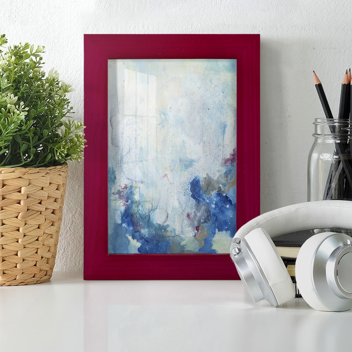In the Mist II - Framed Print w/glass - Cherry Red