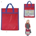 thumbnail image 4 of TISHITA Tote Bag Large Capacity School Bag Polyester for Primary Secondary Student Red, 4 of 8