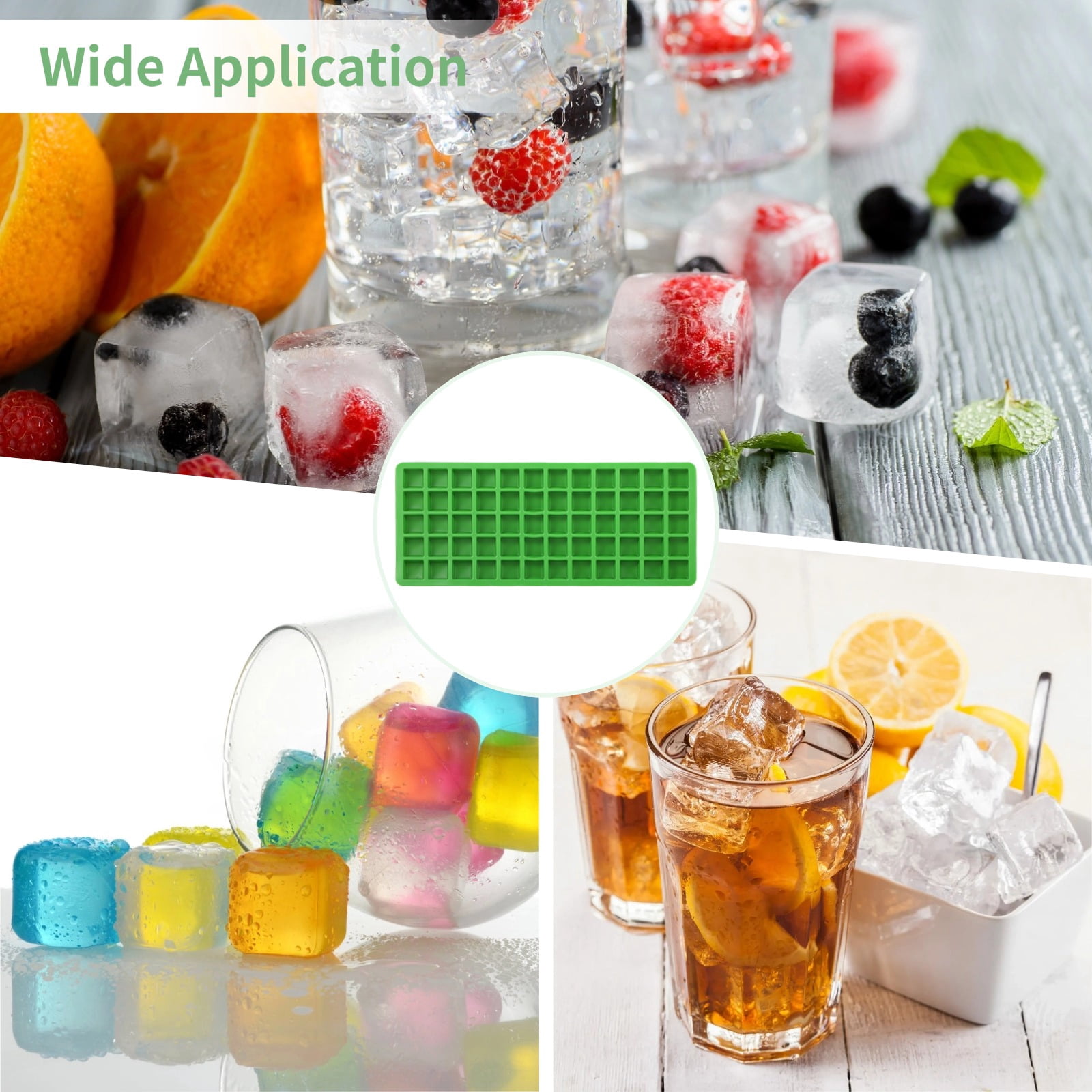 5‑Pack Silicone Ice Cube Tray – Stackable 60‑Cavity Ice Mold Set, Food‑Grade Silicone, Flexible & Easy Release, for Ice, Candy, Chocolate & Freezer Storage