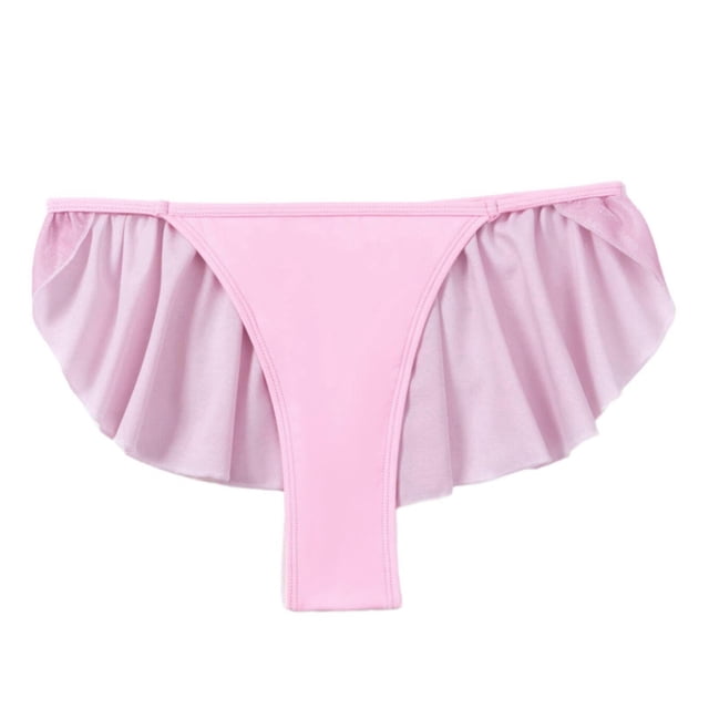 Gibobby traje de baño mujer Parte inferior del bikini del traje de baño de las de la correa de la moda de la colmena del color sólido(Rosa,G)
