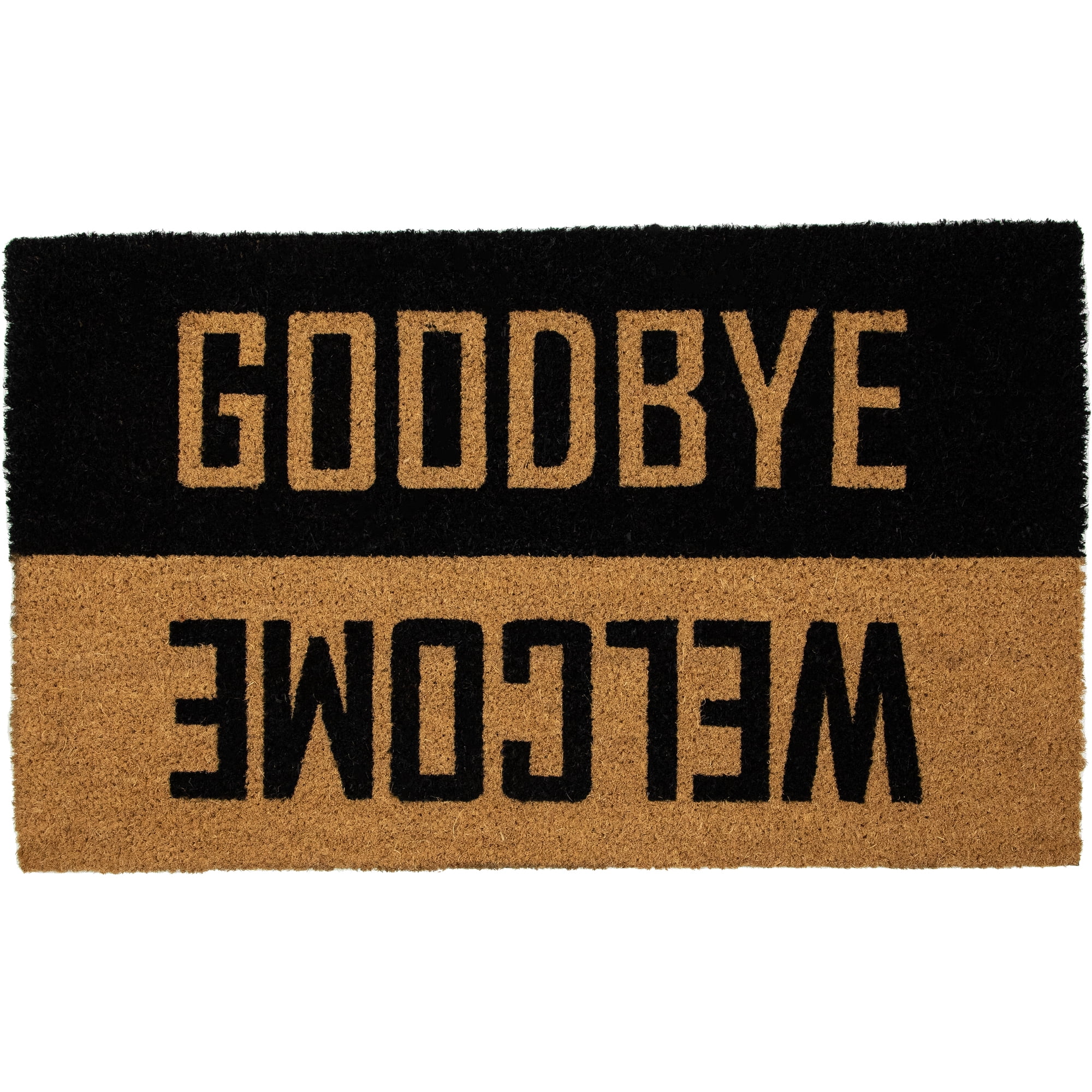 Northlight Natural Coir "Welcome Goodbye" Outdoor Doormat 18" x 30"