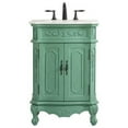thumbnail image 3 of Elegant Decor Danville 24" Solid Wood Single Bathroom Vanity in Vintage Mint, 3 of 8