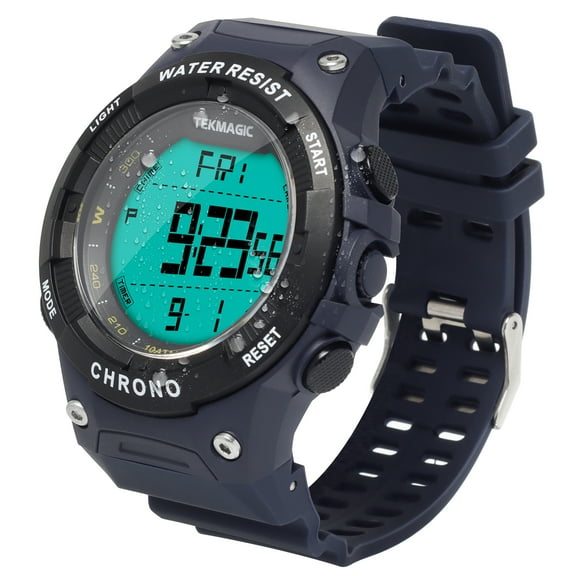 Men’s Wristwatch 10 ATM 330ft Waterproof for Swimming and Diving with Backlight, Alarm Clock, Stopwatch, Calendar, Dual Time Zone