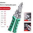 thumbnail image 3 of Professional Electrician Wire Stripping Pliers, Small Multifunctional Induction Voltage Tester & Cable Cutter Crimper Tool with LED Light for Wiring Work, 3 of 8