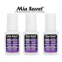 Mia Secret Strong-Jet Clear Nail Glue Brush-On Glue 8g (340) x 3