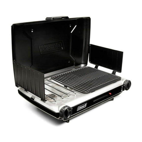 Coleman Classic 2-in-1 Camping Grill/Stove, Black