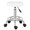 White-A, variant on Round Stool with Lines Rotation Bar Stool White