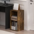 thumbnail image 2 of Furinno LUDER 2-Cube Bookcase with Open Storage Shelves, 11.6 x 12.2 x 24 Inches, Amber Pine, 2 of 5