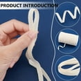 thumbnail image 4 of 1 Roll 218 Yards White Cotton Ribbon 1/4 inch Woven Pattern Webbing Tape Bias Binding Tape for Home Decor Wrapping Gifts & DIY Crafts Decorative, 4 of 6