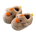 thumbnail image 3 of NIEWTR Cute Plush Chick Duck Slippers Toddler Boys Girls Warm Slippers Boots Kids Fuzzy Winter Indoor Bedroom Household Home Shoes, 3 of 7