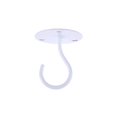 thumbnail image 2 of Sturdy White Iron Overhead Hooks, Elephant Trunk Design, Ceiling Hooks for Cabinet, Porch, Wardrobe, Indoor Outdoor Use, Hanging Tools, Plants, 2 of 3