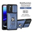 thumbnail image 2 of Xhy Motorola Moto G Stylus 5G 2022 Case with Screen Protector, Magnetic Ring Kickstand Case with Slide Camera Cover & Card Holder Slot, Motorola G Stylus 5G 2022 Case for Men Women, Blue, 2 of 9