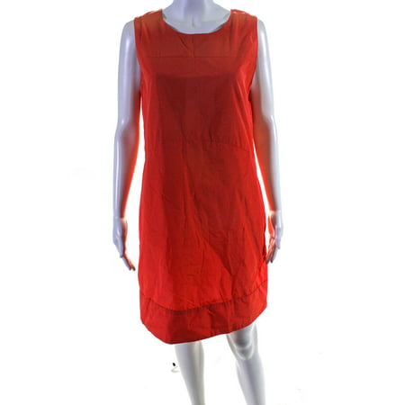 

Pre-owned|Marc By Marc Jacobs Womens Side Zip Scoop Neck Shift Dress Orange Size Small