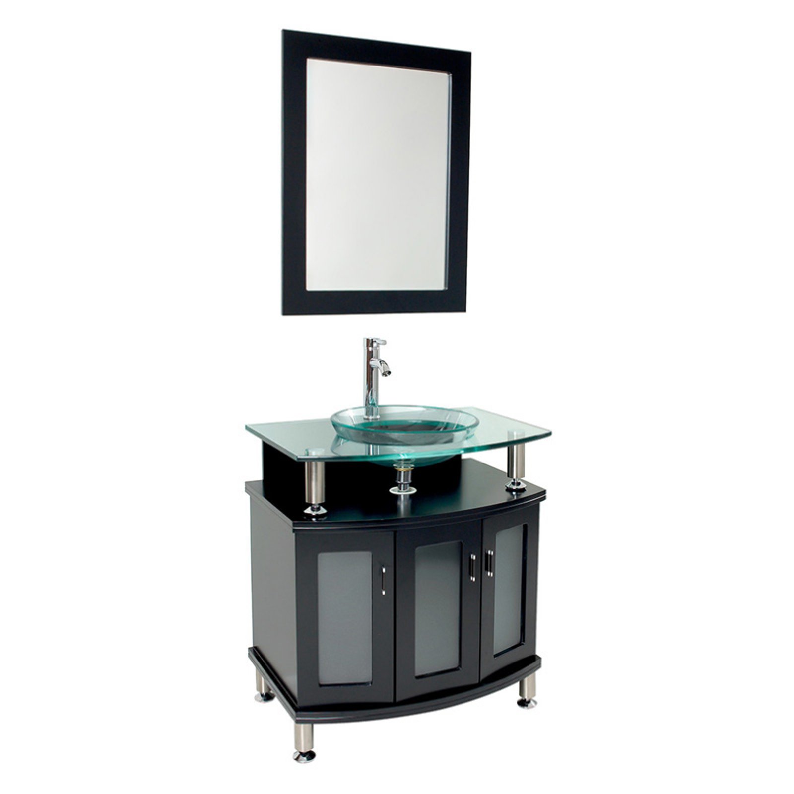 Fresca Contento 30" Espresso Modern Bathroom Vanity W/ Mirror