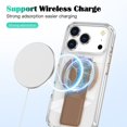 thumbnail image 3 of ELEHOLD Transparent Phone Case For iPhone 17 Pro Max, Slim Wrist Strap Invisible Kickstand Mag-Safe Magnetic Charging Drop Protection Shockproof Clear Phoen Case ,Brown, 3 of 8