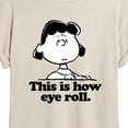 thumbnail image 3 of Peanuts - Lucy This Is How Eye Roll - Juniors Ideal Flowy Muscle T-Shirt, 3 of 6