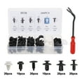 thumbnail image 1 of 100Pcs Car Body Push Retainer Pin Rivet Fasteners Trim Moulding Clip Automotive Furniture Assembly Expansion Screws Kit with Removal Tool Screwdriver for Vehicles, 1 of 7