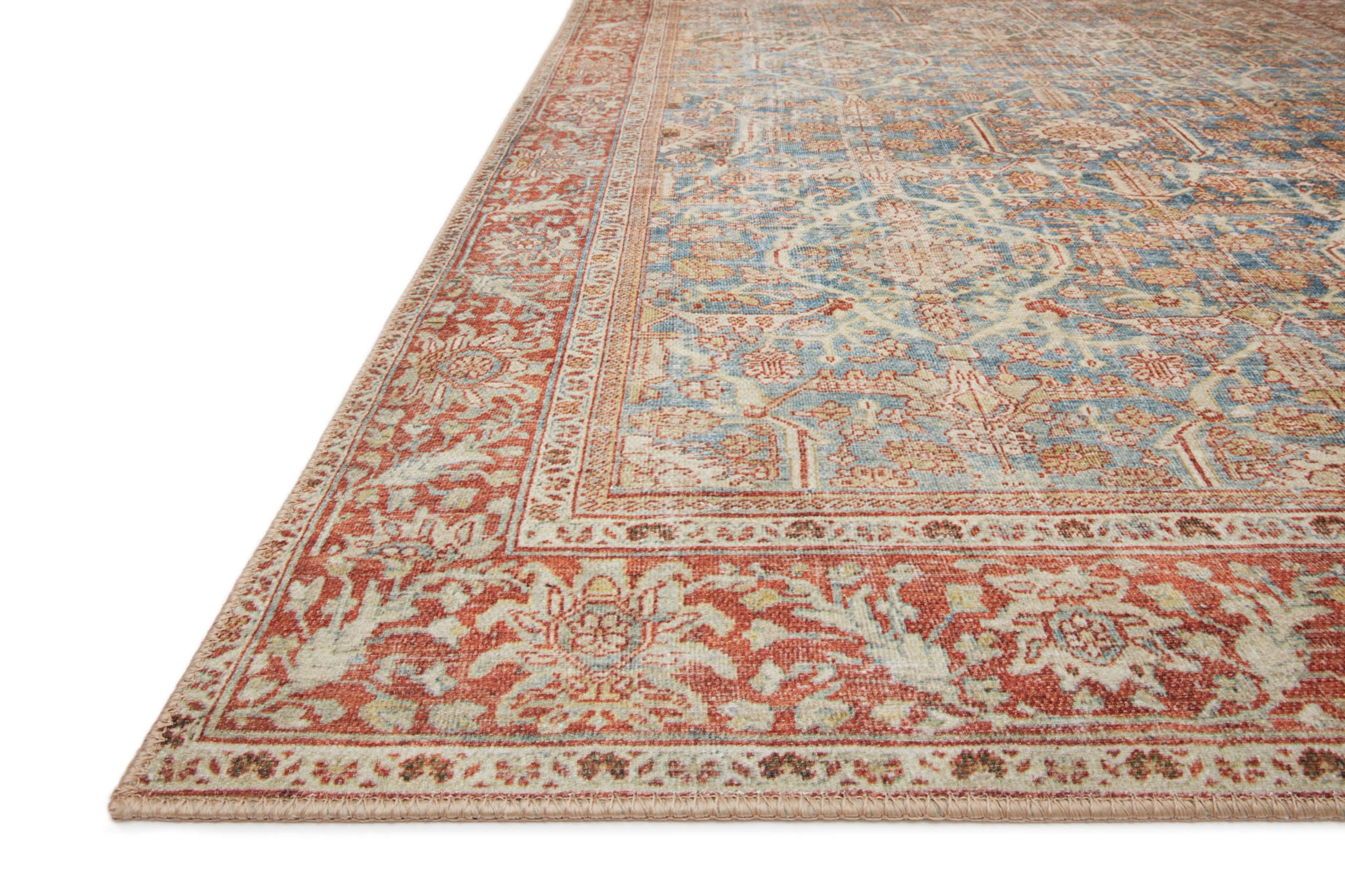 Echo Loom Anabella Ocean / Rust 3'-6" x 5'-6" Accent Rug