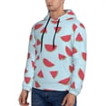 thumbnail image 2 of KLL Watermelon Print Mens Hoodie Long Sleeve Casual Pullover Hooded Sweatshirt Fashion Drawstring Hoodies with Pocket-4X-Large, 2 of 6