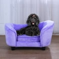 thumbnail image 4 of Sofá cama para mascotas Getifun terciopelo con cojín extraíble lavable para perros pequeños y gatos morado, 4 of 5