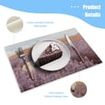 thumbnail image 3 of BaHomeck placemats Set of 4 rectangle Linen Cotton Placemats for Dining Table Washable Heat Resistant,18*12inch,White Horse In The Middle Of Lavender Field, 3 of 4