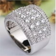 thumbnail image 2 of K-KED Fashion Cubic Zircon 925 Silver Filled Ring Wedding Women Ring Sz 6-10-9-Style 4, 2 of 5