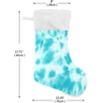 thumbnail image 2 of Tie Dye Christmas Stockings Green White Swirl Christmas Presonalized Large Stocking Sock, Set of 1 Xmas Party Winter Decor Candy Bag Family Holiday Gift, 17.7 Inch, 2 of 7