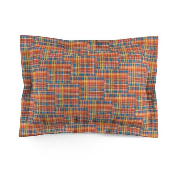 Vibrant Checkered Microfiber Pillow Sham - Cozy Home Decor
