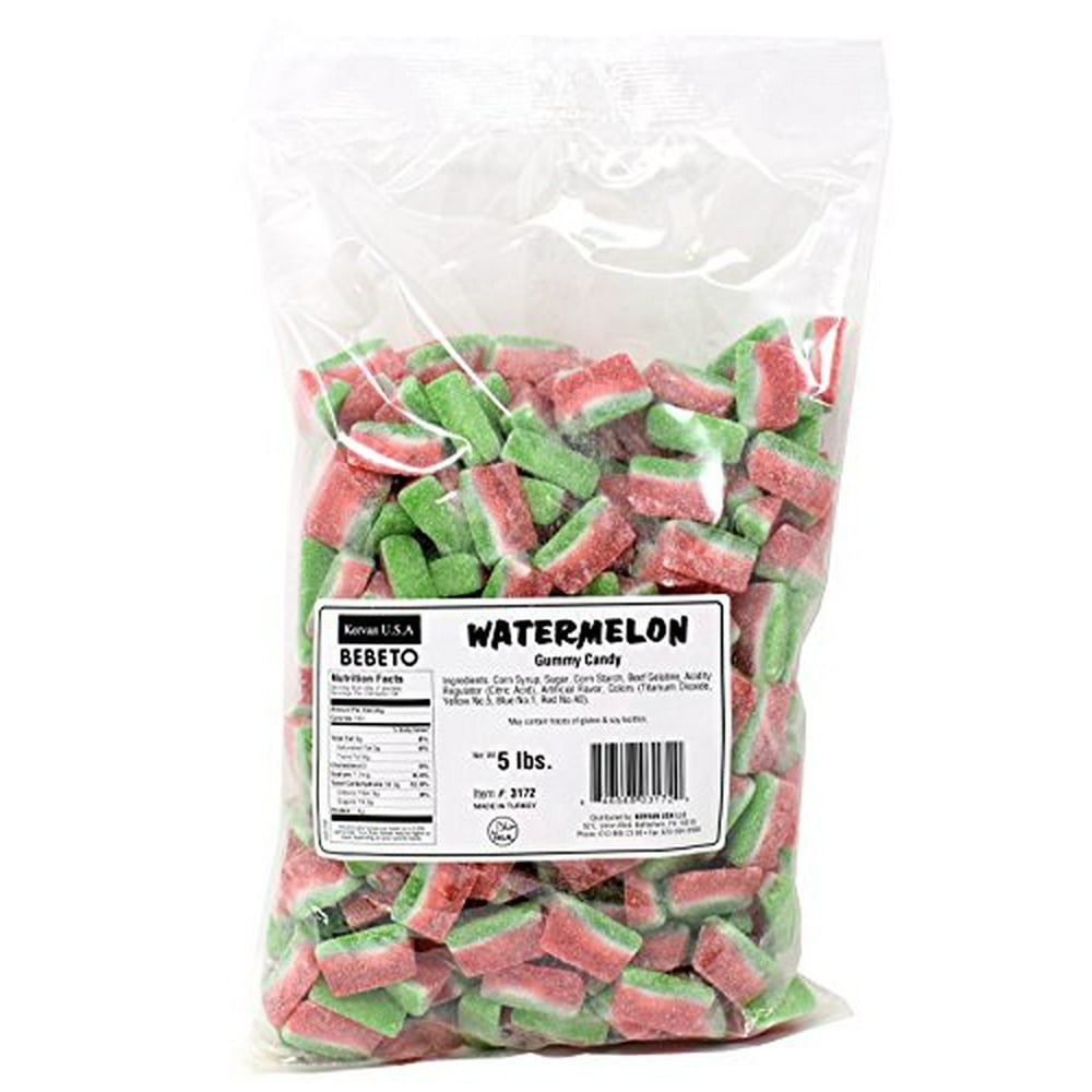 Bebeto Watermelon Gummy Candy, 5 Lbs