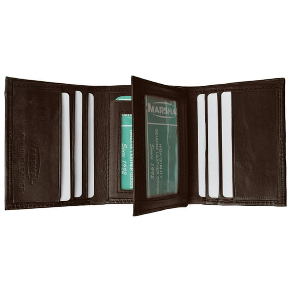 Mens Leather Wallet Lamb Classic Trifold wallet P 1107