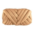 thumbnail image 2 of Hilo de tejer de brazo suave de 250 g, hilo grueso de poliéster y algodón, hilo voluminoso para crochet. Caqui, 2 of 9