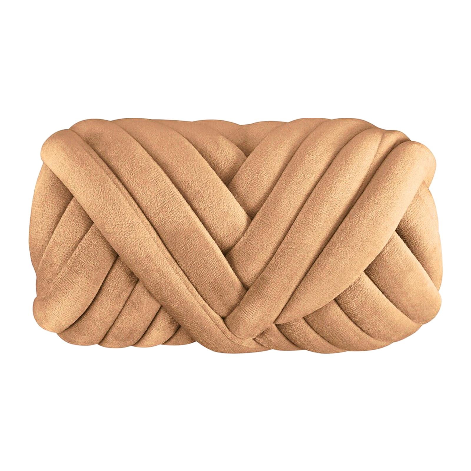 Chunky Yarn Tube Giant Yarn Jumbo Tubular Yarn Hand Knit Arm Knitting Yarn 250G Soft Bulky Yarn for Crochet Blanket Weaving Scarf Tapestry Khaki