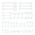 thumbnail image 1 of 36pcs Clear Piercing Jewelry Retainer Plastic Nipple Rings Nose Rings, 1 of 4