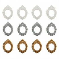 DESIGNICE 12Pcs Vintage Picture Frames,Oval Shape Picture Frames,Retro Filter Photo Frame,3.94"X3.15"